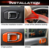 x xotic tech Door Handle Bowl Cover Decor Trim for Jeep Wrangler JL JLU 2018-up Gladiator JT 2020-up Interior Accessories(4Pcs)