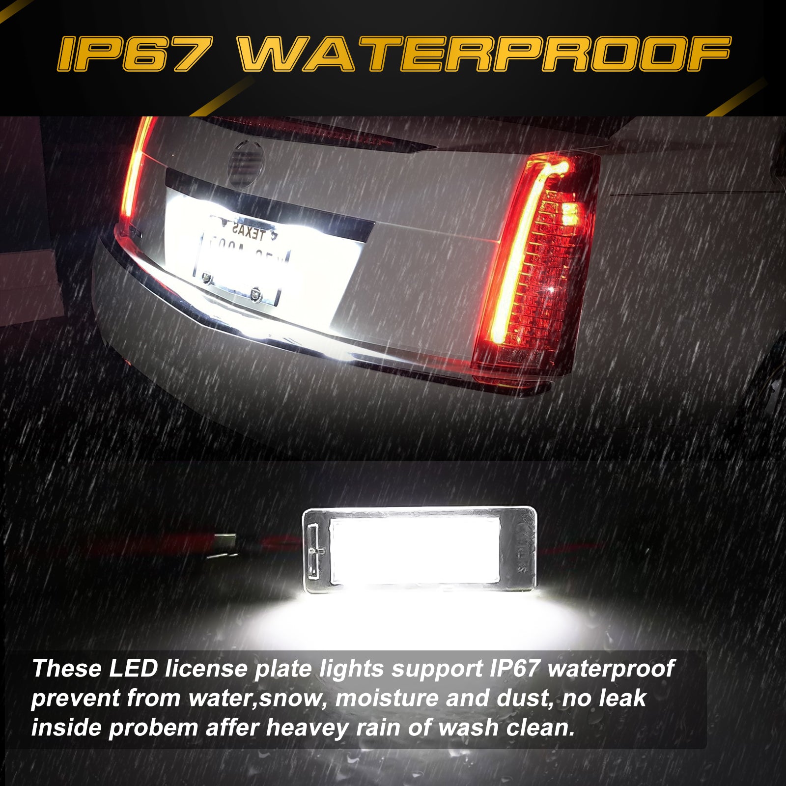 Error-Free 18-LED White License Plate Lights For Cadillac ATS CTS Buick Encore
