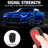 Carbon Fiber Style Smart Key Fob Case Cover w/Chain For Ford Chevy Camaro Malibu