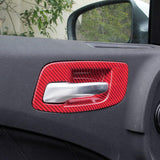 Carbon Fiber Style Door Handle Bowl Window Lift Switch Cover For Dodge Charger 2011-23
