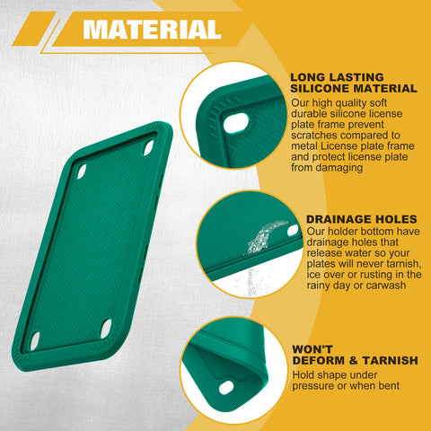 x xotic tech Motorcycle Silicone License Plate Frames, Motorbike License Plate Holder, Rust Proof, Rattle Proof, Weather Proof