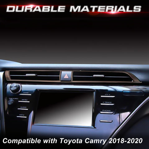 Wood Grain Central Outlet Air Vent Cover Trim For Toyota Camry 2018-2020