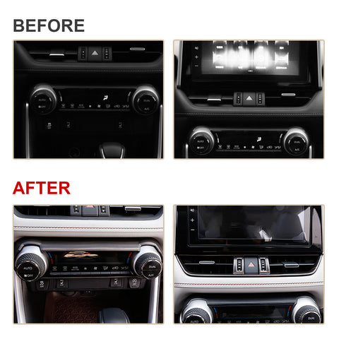 5Pcs Wood Grain Interior Cover Trim Accessories For Toyota RAV4 2019-2021