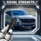 x xotic tech Mech Style Heavy Duty Metal Key Fob Cover Compatible with Mazda CX-5 CX-30 CX-50 CX-70 CX-90 3 6 CX-9 WAZSKE11D01 662F-SKE11D01, Zinc Alloy Key Case Protector Shell Keychain