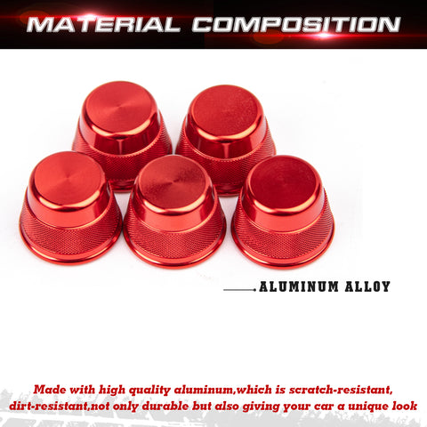 x xotic tech 5PCS Sports Aluminum Air Conditioner Vent/Opening Knob Decoration Covers Compatible with Mercedes W205 C-Class C180 C250 C300 C350 C400 C63 AMG 2015-2021, GLC Class 2016-2022