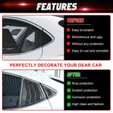 Side Window Louver Blinds Sun Shades Trim For Toyota Camry 2025-2026 Gloss Black
