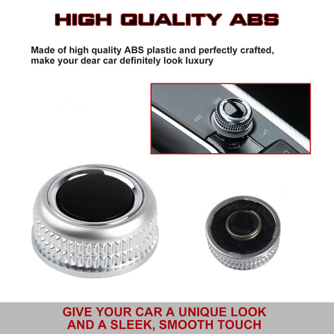 Chrome Center Console MMI Volume Control Knob Replacement For Audi A4 A5 S5 Q5