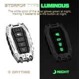 x xotic tech Mech Style Heavy Metal Key Fob Cover Compatible with Toyota Venza Sienna Tundra Prius RAV4 Land Cruiser Corolla Highlander Camry, Zinc Alloy Key Case Protector Shell Keychain(B-Style)