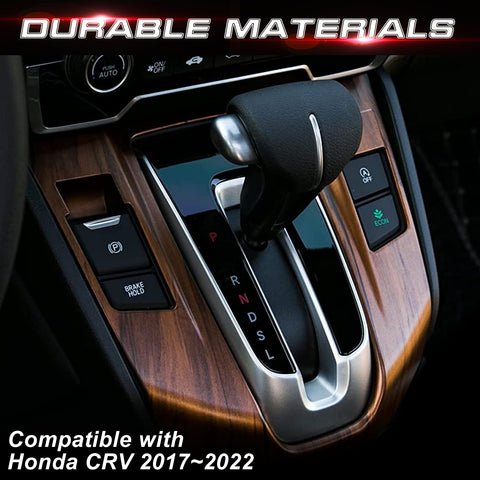 Interior Peach Wood Grain Center Gear Shift Panel Cover For Honda CR-V 17-2022