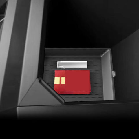 x xotic tech Center Console Organizer Tray Mat Compatible with Tesla Cybertruck 2024 2025, Silicone Armrest Lower Storage Pad Interior Accessories, Console Organizer Storage Tray