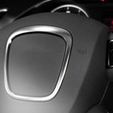 Steering Surrounding Ring Cover Trim, Aluminum Silver, Compatible with Audi A3 A4 A5 A6 A8 Q5 Q7