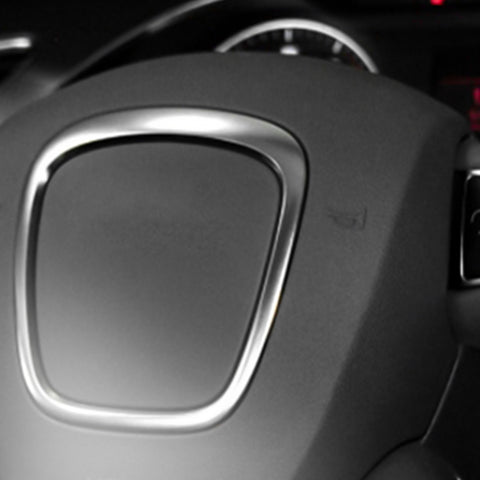 Steering Surrounding Ring Cover Trim, Aluminum Silver, Compatible with Audi A3 A4 A5 A6 A8 Q5 Q7