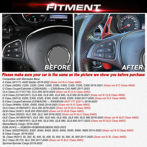Paddle Shifter Extension For Mercedes Benz C E S GLA GLC Class