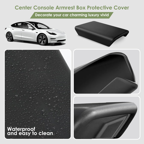 TPE Console Armrest Box Protective Cover For Tesla Model 3 2024+ Model Y 2025+