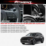 2x Aluminum Red Steering Wheel Paddle Shifter Extensions For Hyundai Genesis G70
