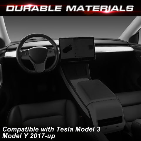 2x Matte White Dashboard Overlay Strip Cover For Tesla Model 3 2017-2023 & Model Y 2020-up