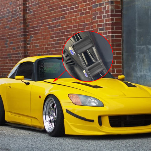 4Sets Steel Bulkhead Riser Kit, Engine Motor Hood Vent Spacer Riser, 1 inch 8mm Aluminum Alloy Engine Hood Ventilation Spacer for Auto Engine Turbo Swap