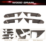 4X Wood Pattern Interior Door Handle Bowl Cover For Toyota RAV4 2019-2024