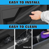 x xotic tech Door Side Storage Box Compatible with Tesla Cybertruck 2024 2025, Front Door Insert Tray Organizer Door Slot Pockets, Lower TPE Door Protector Liner, 2Pcs