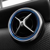 Red Aluminum Air Condition Vent Decoration Cover Trims For Benz CLA GLA Class