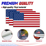 American Flag Decal Window Clings Vinyl Car Decals Static Self Adhesive 3" x 5"