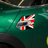 Black Union Jack Style Side Scuttles Trim Decor Sticker For Mini Cooper F55 F56