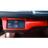 Glossy Red Center Console Window Switch Panel Decor Trim For Honda Civic 2016-21