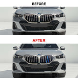Tri-Colored Front Kidney Grille Strips Clip Cover For BMW 5 Series G60 2024-up