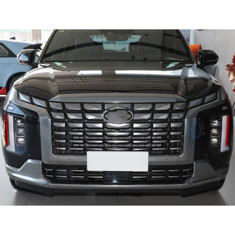 Glossy Red Front Fog Light Air Inlet Cover Trim For Hyundai Palisade 2023-2025