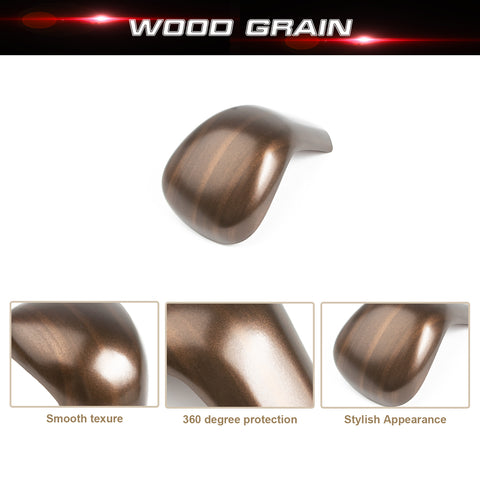 Wood Style ABS Interior Gear Shift Knob Cover Trim For Toyota Camry 2018-2024