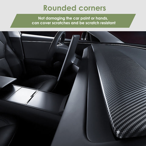 2pcs/Set Dashboard Panel Wrap Decor Cap for Tesla Model 3/Y Highland Juniper