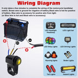 x xotic tech ATV Light Switch 12V Handlebar Switch Motorcycle Light Switch Toggle On/Off Headlight Button Switch For 7/8"(22mm) Handlebars Motorcycle Motorbike Scooter UTV