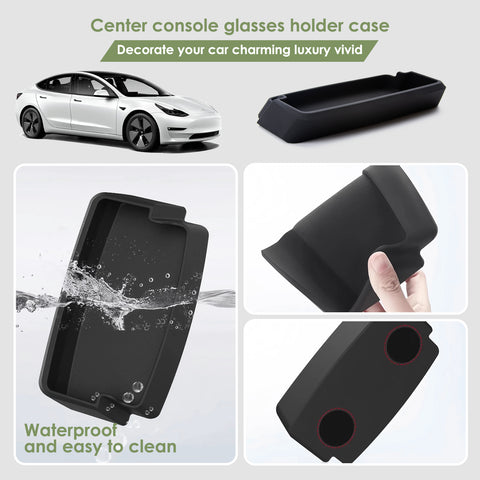 Center Console Sunglasses Holder Case For Tesla Model 3 Highland Model Y Juniper