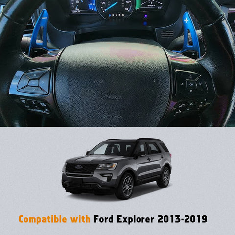 Aluminum Paddle Shifter Extension Decoration Cover For Ford Explorer 2013-2019