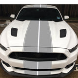 Double-Dual Sport Racing Vinyl Stripe Graphics Hood Roof Trunk Bumper Decal Sticker,Compatible with Ford Mustang 2015-2023