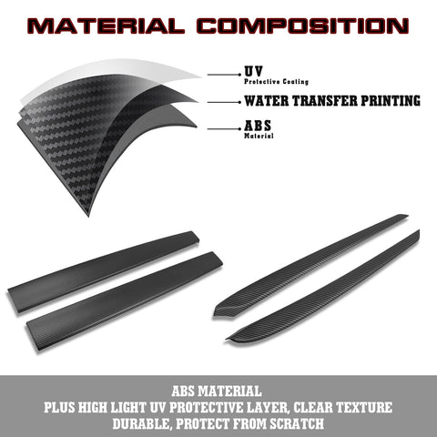 Matte Carbon Fiber Pattern Dashboard Door Panel Combo Cover For Tesla Model 3 2021-2023 & Model Y 2020-up