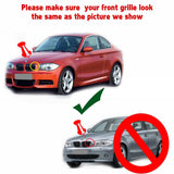 Set Tri-Colored Front Kidney Grille Strips Clip Cover For BMW 1 Series 2008-2013