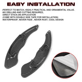 Carbon Fiber Look Steering Wheel Paddle Shifter Extension For Honda Accord Civic
