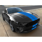 Double-Dual Sport Racing Vinyl Stripe Graphics Hood Roof Trunk Bumper Decal Sticker,Compatible with Ford Mustang 2015-2023