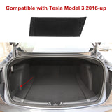 Rear Trunk Black Side Storage Organizer Divider Partition Baffle Tail Compartment Panel Board Compatible with Tesla Model 3 2017-up