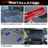 x xotic tech Front Engine Hood Hinge Cover Trim Decoration Exterior Accessories Compatible with Jeep Wrangler JL JLU 2018-up & Gladiator JT Truck 2/4 Door 2020-up (2Pcs)