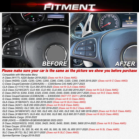Paddle Shifter Extension For Mercedes Benz C E S GLA GLC Class