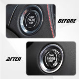 x xotic tech Real Carbon Fiber Push Start Button Trim, Engine Start Stop Button Ignition Button Cover Compatible with Cadillac XT4 2019+ XT6 CT5 2020+ or Corvette C8 2020 2021 2022 2023 2024 2025