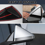 x xotic tech Door Side Rearview Mirror Cover Caps Protection Compatible with Tesla Cybertruck 2024 2025 Left & Right Exterior Accessories, (2PCS, Matte Carbon Fiber Pattern)