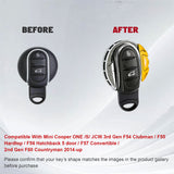 x xotic tech JCW Style Key Fob Cover Case Shell Replacement Compatible with MINI Cooper 3rd Gen F55 F56 F57 F54 Clubman, Gen2 F60 Countryman Smart Key, Brake Disk Shape