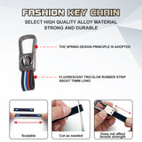 x xotic tech Heavy Zinc Alloy Key Fob Cover Compatible with BMW IX I5 X5 X6 X7 IX I7 5 7 Series 740i 760i 2023-2026, Full Protect Remote Metal Keys Holder Keychain with Carbon Fiber Pattern