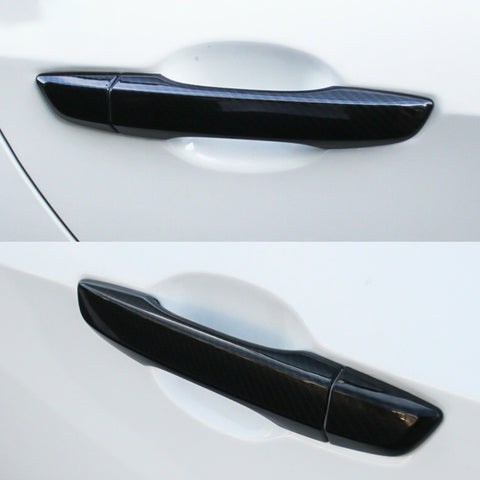 Carbon Fiber Look Side Fender Vent Mirror Stripes Decor Kit For Civic 10th Gen