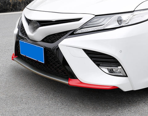 Red Front Bumper Corner + Front Hood Grille Cover Trim For Camry SE XSE 18-2020