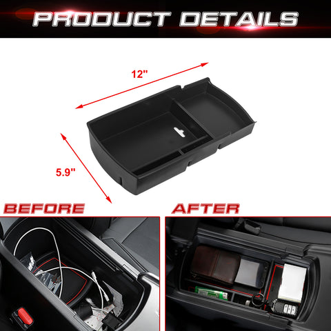 Central ABS Armrest Storage Box Grocery Holder w/Anti-Slip Pad For Accord 2018-22