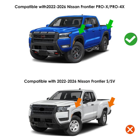 x xotic tech Mud Flaps Splash Guard Compatible with Nissan Frontier PRO-X/PRO-4X 2022-2027, No Drill Front & Rear Mudguards Fender Protector Set w/Hardware Pickup Truck Accessories(4PCS)
